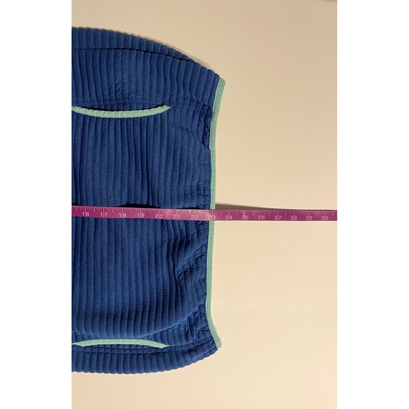 LL Bean Women Airlight Knit Pullover Sweatshirt Blue Colorblock Quarter Snap S - Picture 4 of 5